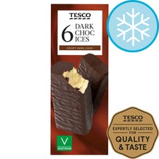 Tesco 6 Dark Chocolate Ices 6X70ml