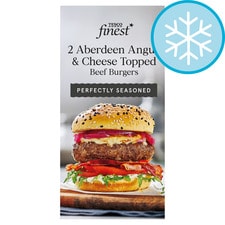 Tesco Finest 2 Aberdeen Angus & Cheese Topped Beef Burgers 324g