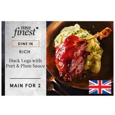 Tesco Finest Dine In Duck Legs with Port & Plum Sauce 505g