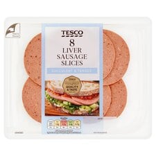 Tesco Liver Sausage 8 Slice 100g