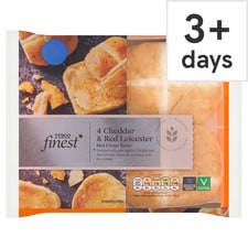 Tesco Finest 4 Cheddar & Red Leicester Hot Cross Buns