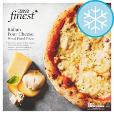 TESCO FINEST ITALIAN FOUR CHEESE WOOD FIRED PIZZA 430g