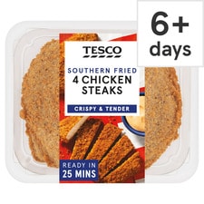 Tesco 4 Southern Fried Chicken Steaks 505g