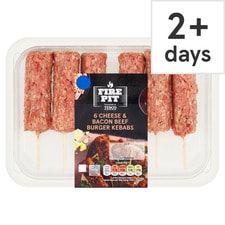 Tesco Firepit Cheese & Bacon Burger Kofta Kebab 360g