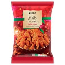 TESCO NACHO CHEESE CORN SNACKS 150G