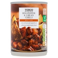 Tesco Red Pepper & 3 Bean Chilli 392G