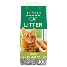 Tesco 100% Recycled Paper Cat Litter 10L