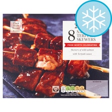 Tesco 8 Salmon Teriyaki Skewers 280g