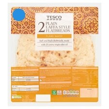 Tesco 2 Plain Laffa Style Flatbreads