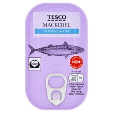 Tesco Mackerel in Spring Water 125g