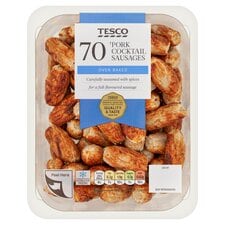 Tesco 70 Pork Cocktail Sausages 560g