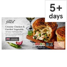 Tesco Finest Creamy Chicken & Garden Vegetable Pies 500g