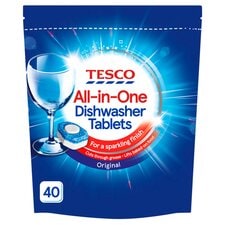 Tesco All-In-One Dishwasher Tablets 40S Original 680G