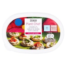 Tesco Plant Chef Alternative To Garlic & Herb Soft Cheese 150G