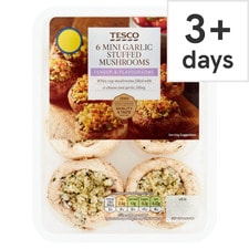 Tesco 6 Mini Garlic Stuffed Mushrooms 185g