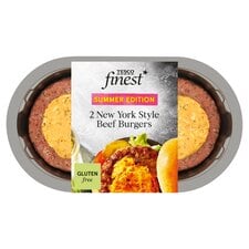 Tesco Finest 2 New York Style Beef Burgers 400G