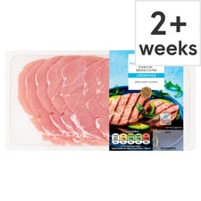 Tesco Reduced Fat & Salt 8 Bacon Unsmoked Medallions 240G