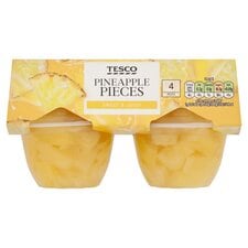 Tesco Pineapple Pieces 4x120g