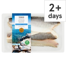 Tesco 4 Boneless Sea Bass Fillets 360G