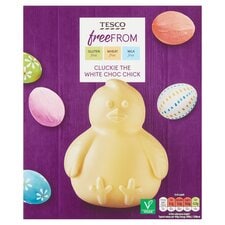 Tesco Free From Cluckie The White Chocolate Chick 100G