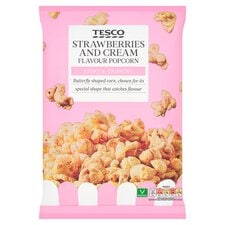 Tesco Strawberries & Cream Flavour Popcorn 100g 