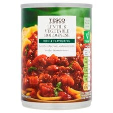 Tesco Lentil & Vegetable Bolognese 392G