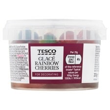 Tesco Glace Rainbow Cherries 200G