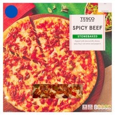 Tesco Stonebaked Spicy Beef Pizza 297g