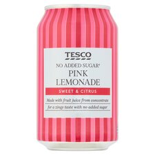 Tesco No Added Sugar Pink Lemonade 330Ml