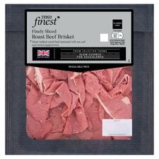 Tesco Finest Finely Sliced Roast Beef Brisket 90g