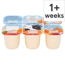 Tesco No Added Sugar Apricot, Peach & Apple Yogurts 6x45g