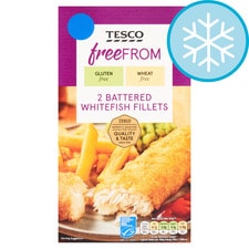 Tesco Free From 2 Battered Whitefish Fillets 270g