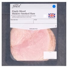 Tesco Finest Finely Sliced Hickory Smoked Ham 100G