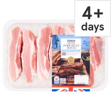 Tesco British Pork Belly Slices 550g