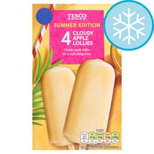 Tesco Cloudy Apple Ice Lollies 4x73ml