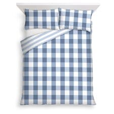 Tesco Blue Oversized Check Duvet Set Double