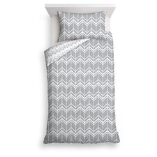 Tesco Grey Geo Duvet Set Single