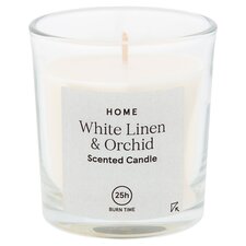 Tesco Scented Candle White Linen & Orchid 95G