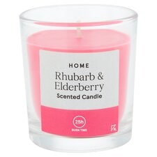 Tesco Scented Candle Rhubarb & Elderberry 95G