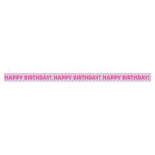 Tesco Pink Happy Birthday Banner