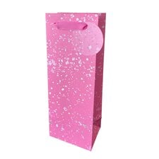 Tesco Pink Foil Bottle Bag