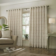 Paoletti Horto Eyelet Curtains - Natural - 66in x 90in