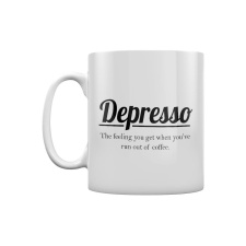 Grindstore Depresso Mug - White/Black - One Size