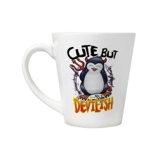 Psycho Penguin Cute But Devilish Mug - White - One Size