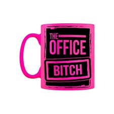 Grindstore The Office Bitch Mug - Neon Pink/Black - One Size