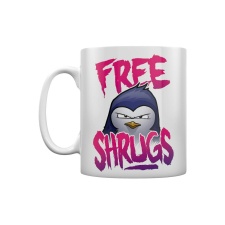 Psycho Penguin Free Shrugs Mug - White/Pink - One Size