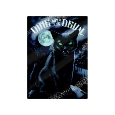 Grindstore Dine With The Devil Glass Chopping Board - Black/Blue/White - One Size