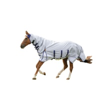 Shires Highlander Plus Combo Neck Sun Protective Horse Fly Rug - Grey - 72in