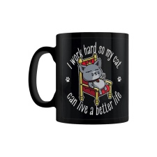 Grindstore I Work Hard So My Cat Can Live A Better Life Mug - Black - One Size