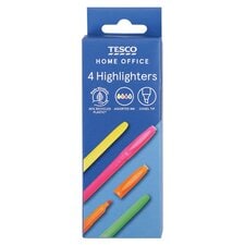 Tesco Highlighters 4 Pack